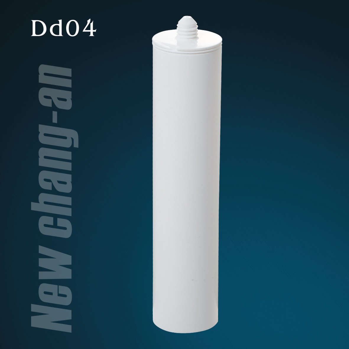 Cartucho de plástico HDPE vazio de 300ml para selante de silicone Dd04