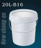 5 galões PP Bucket B16-NR para tinta básica de água contendo