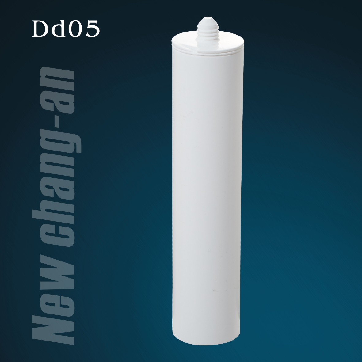 Cartucho de plástico de HDPE vazio de 300ml para selante de silicone Dd05