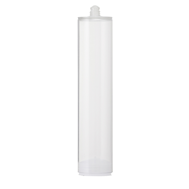 Cartucho de plástico com componente único de componente único transparente de 300 ml para selante de silicone para construção
