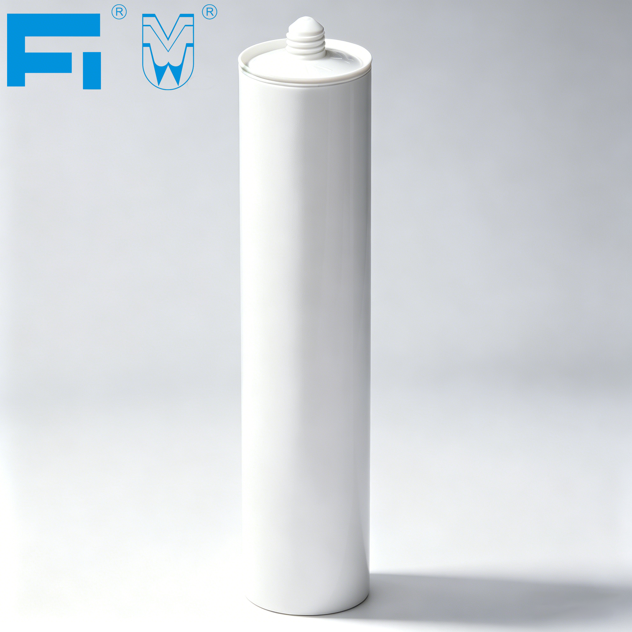 Embalagem de cola de vidro vazia para uso industrial de 300ml Cartucho de plástico HDPE para selante e adesivo