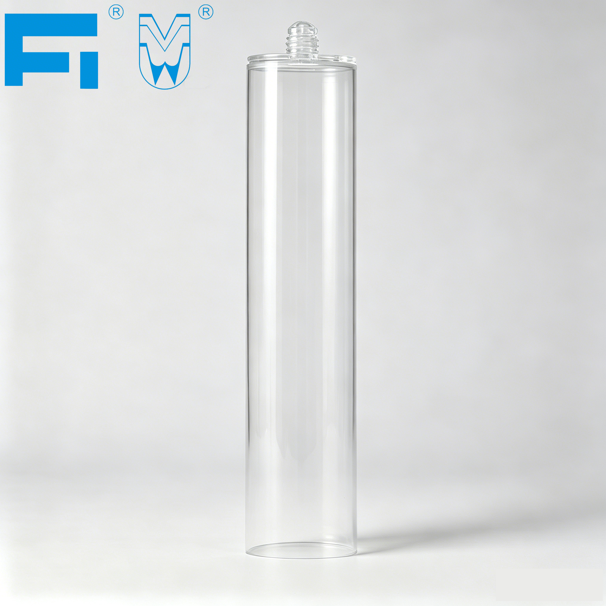 Cartucho plástico de embalagem adesiva de componente único PET 300ml para indústria, calafetagem de selante de silicone para construção