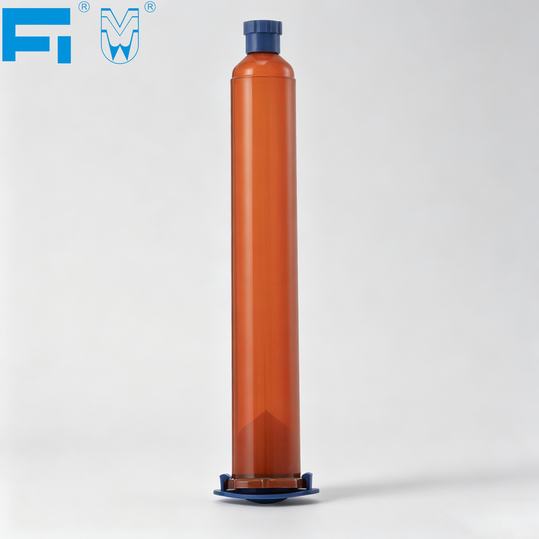Novo estilo americano 50ml uso industrial cor âmbar seringa de distribuição pneumática cartucho plástico para selante e embalagem adesiva