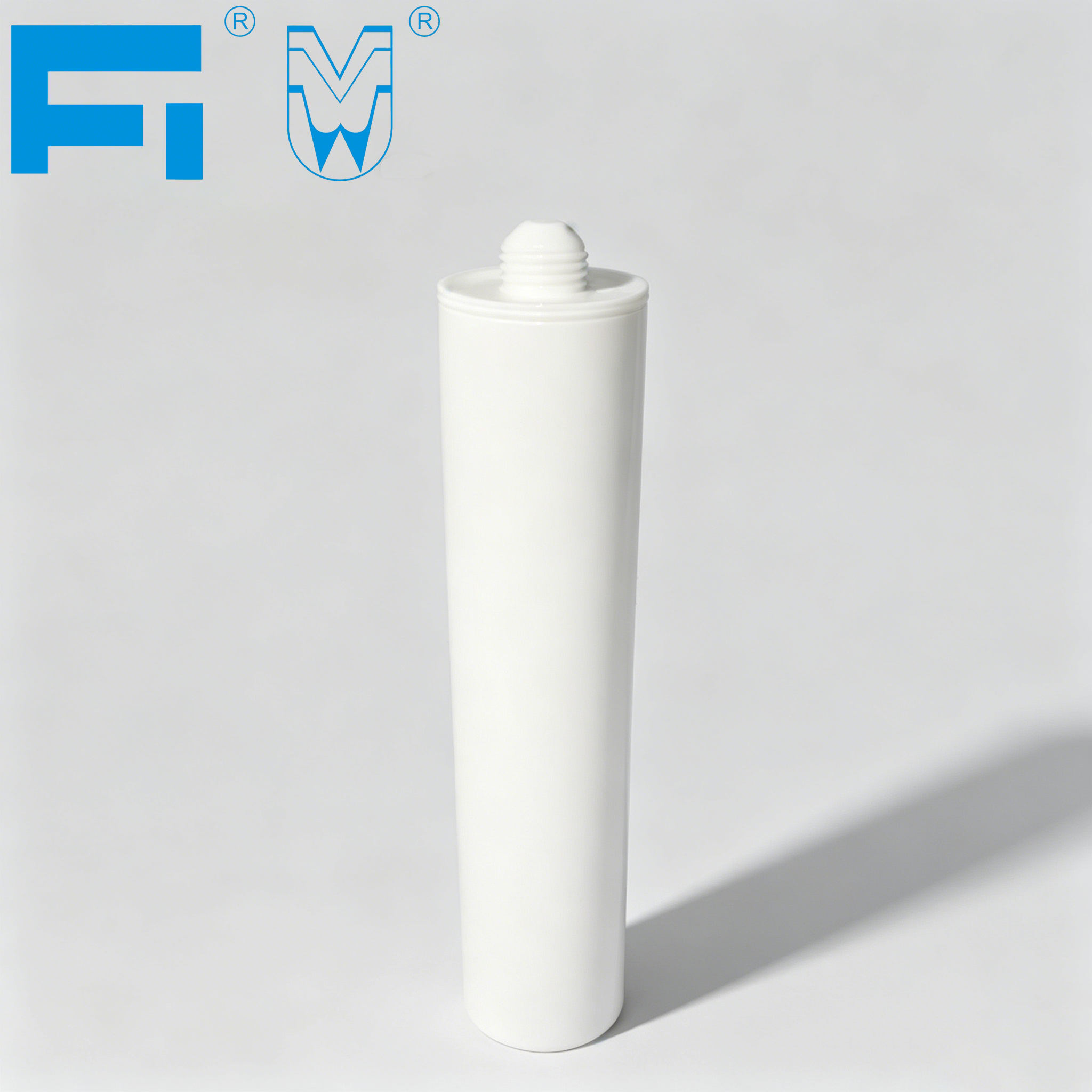 Cartucho plástico de calafetagem adesivo de cola de vidro HDPE vazio de 300ml impresso personalizado para embalagem de selante de silicone para uso industrial